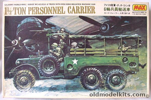 Max 1/35 Dodge 1 1/2 Ton Personnel Carrier WC-62-63 - Cargo Trailer, 3506 plastic model kit